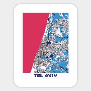 Tel Aviv - Israel MilkTea City Map Sticker